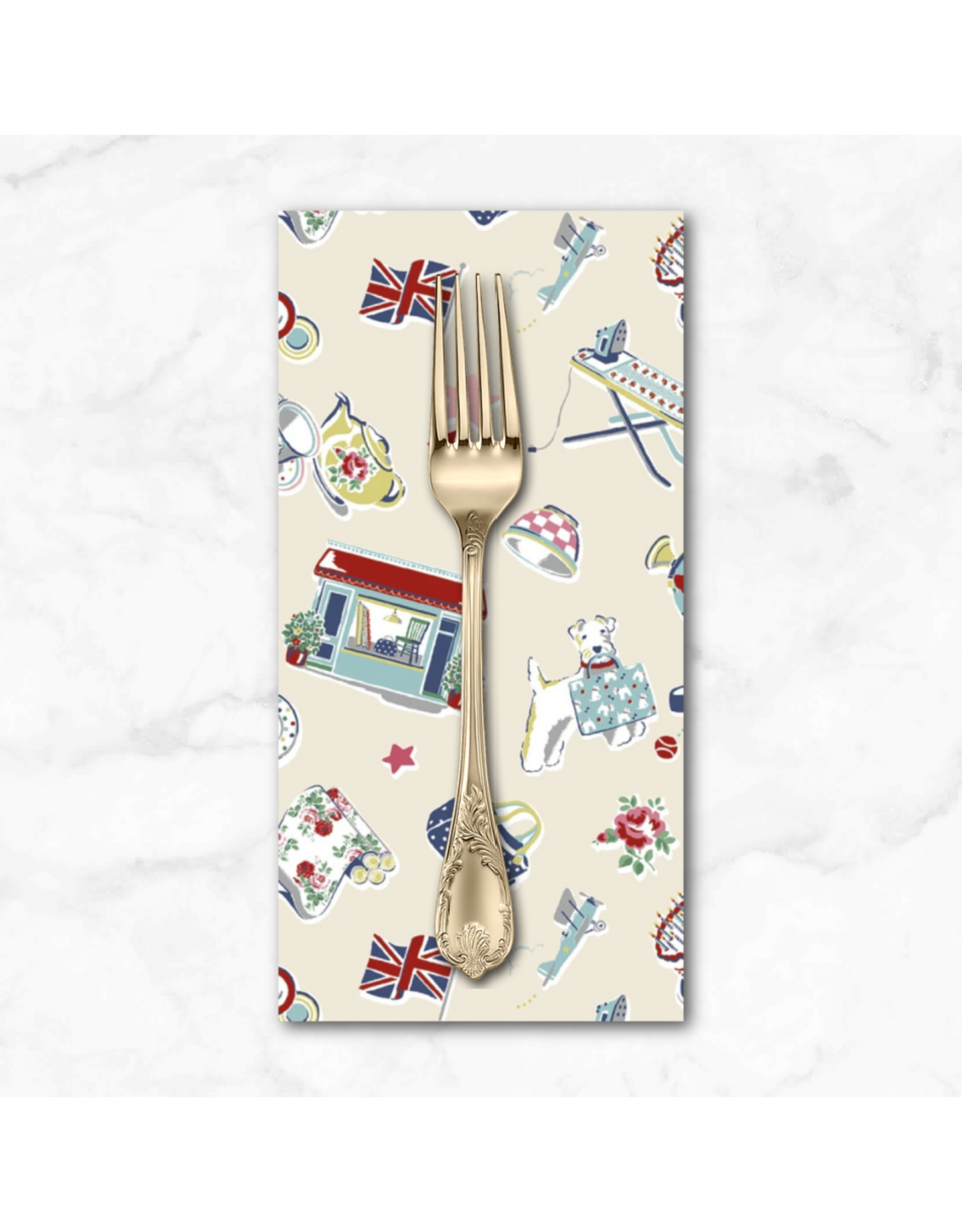 PD's Riley Blake Collection Cath Kidston Signature Collection, Icons in Cream, Dinner Napkin