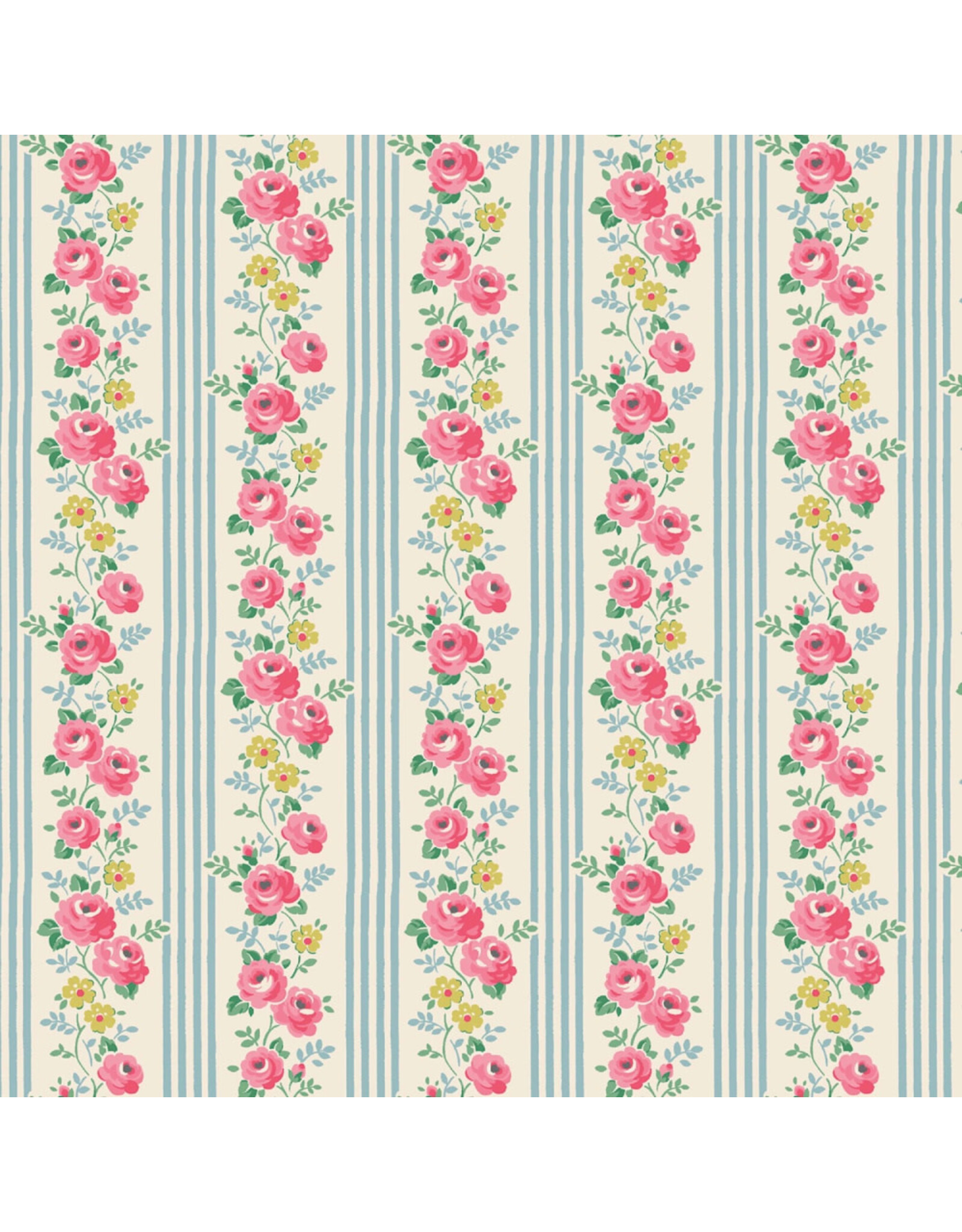Riley Blake Fabrics Cath Kidston Signature Collection, Stripe in Blue, Fabric Half-Yards