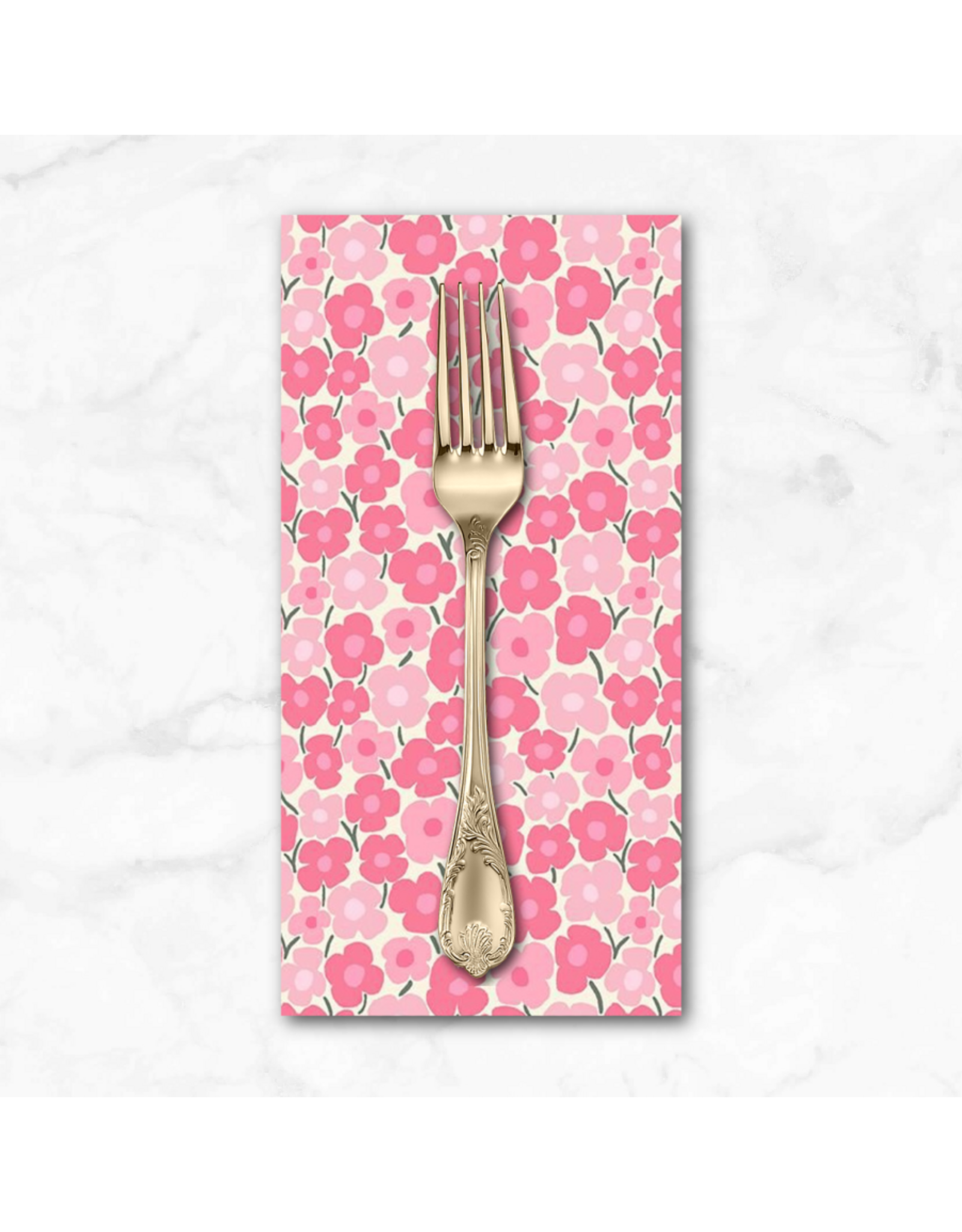 PD's Dear Stella Collection Pink Pony Club, Flower Power in Cream, Dinner Napkin