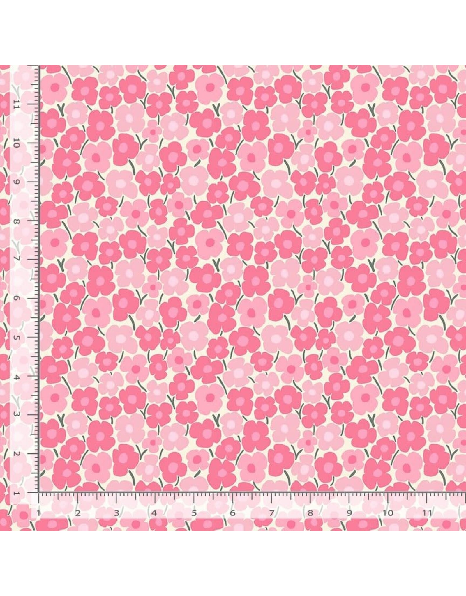 PD's Dear Stella Collection Pink Pony Club, Flower Power in Cream, Dinner Napkin