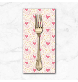 PD's Dear Stella Collection Pink Pony Club, Heart Beat in Cream, Dinner Napkin