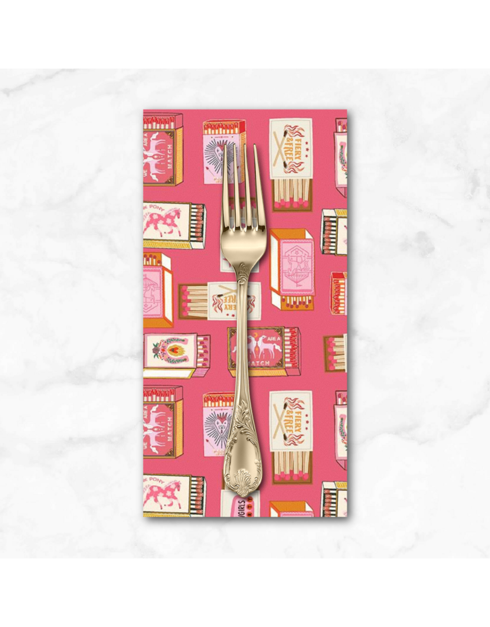 PD's Dear Stella Collection Pink Pony Club, A Perfect Match in Rose, Dinner Napkin