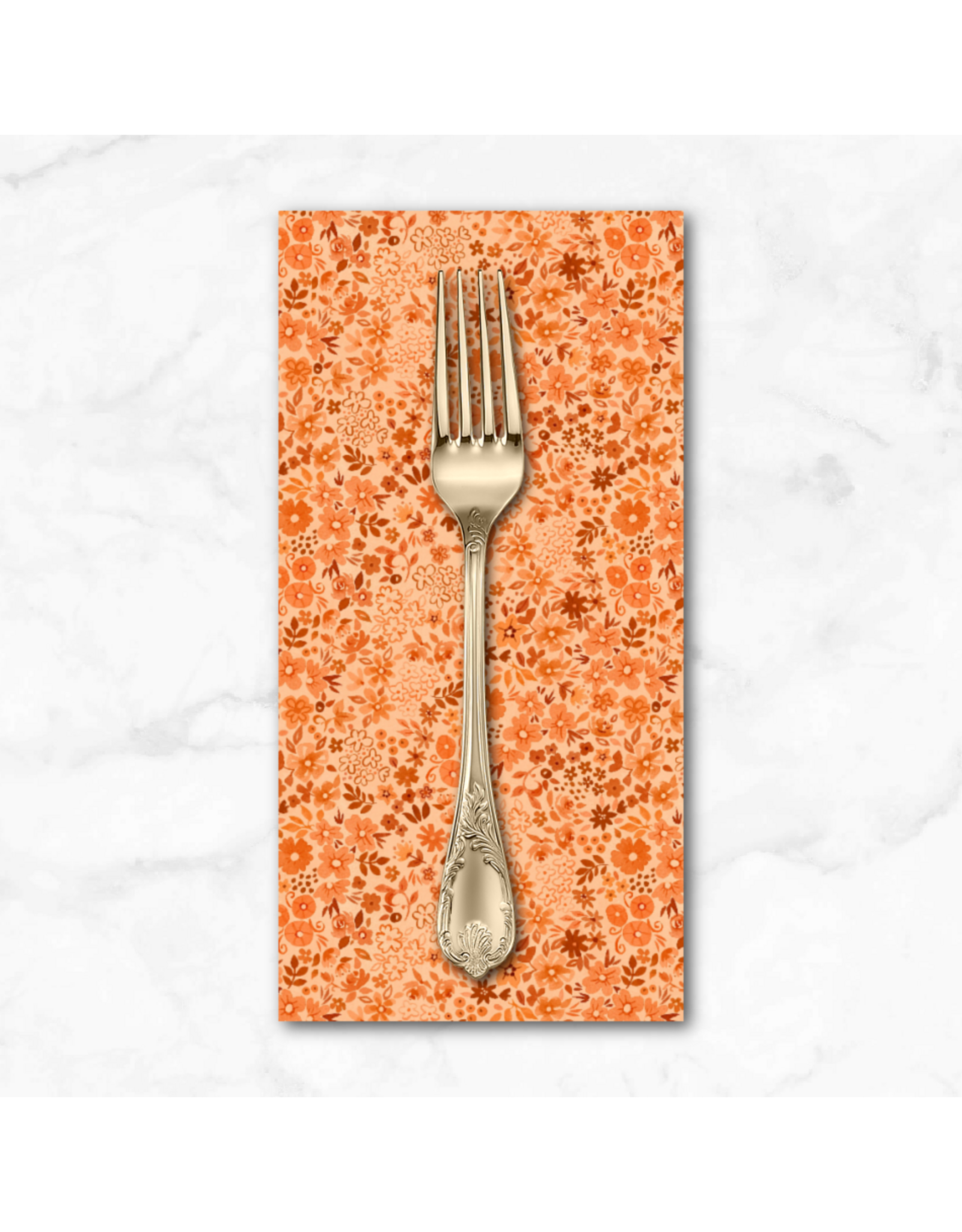 PD's White Owl Textiles Collection Florette in Cara Cara, Dinner Napkin