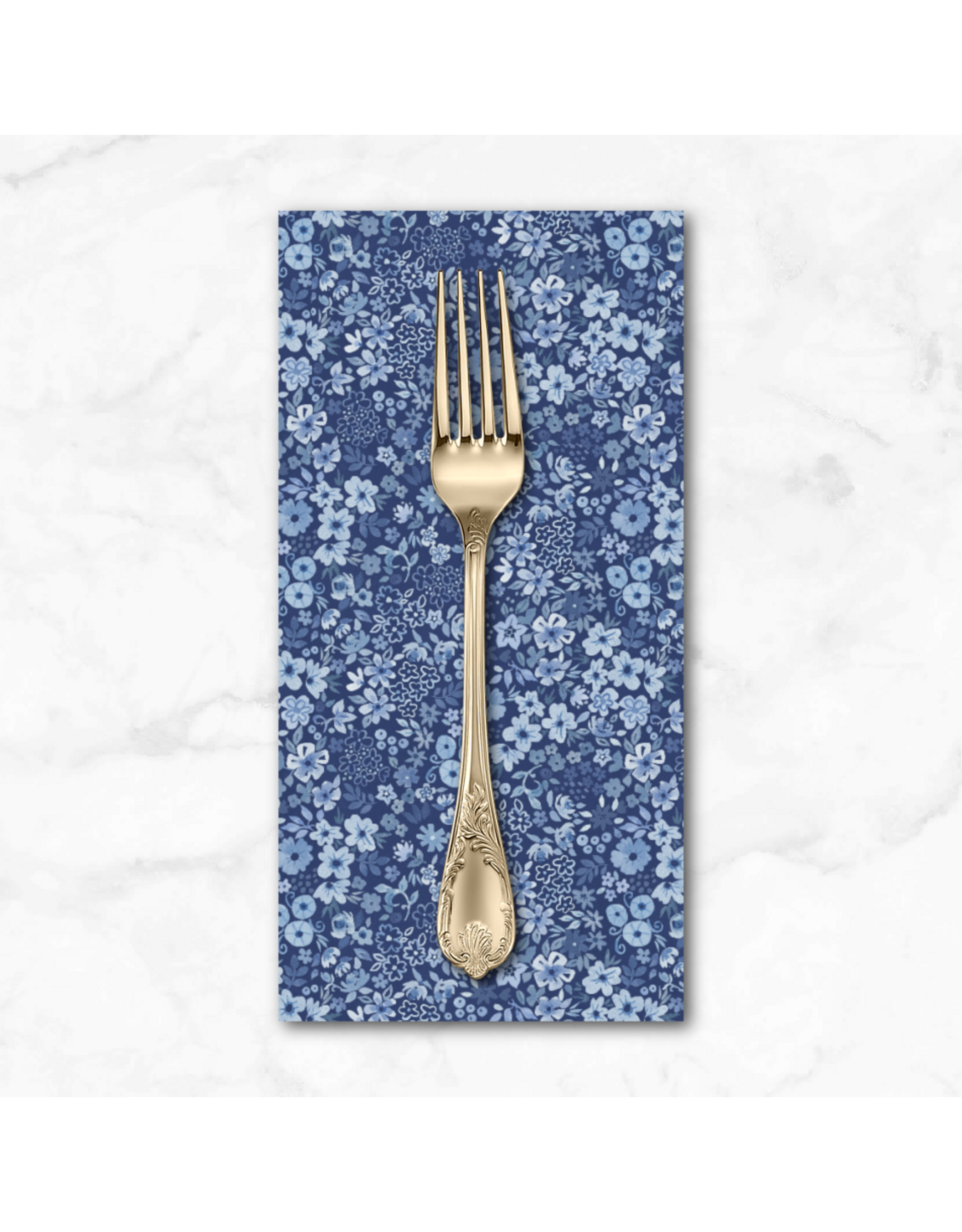 PD's White Owl Textiles Collection Florette in Chambray, Dinner Napkin