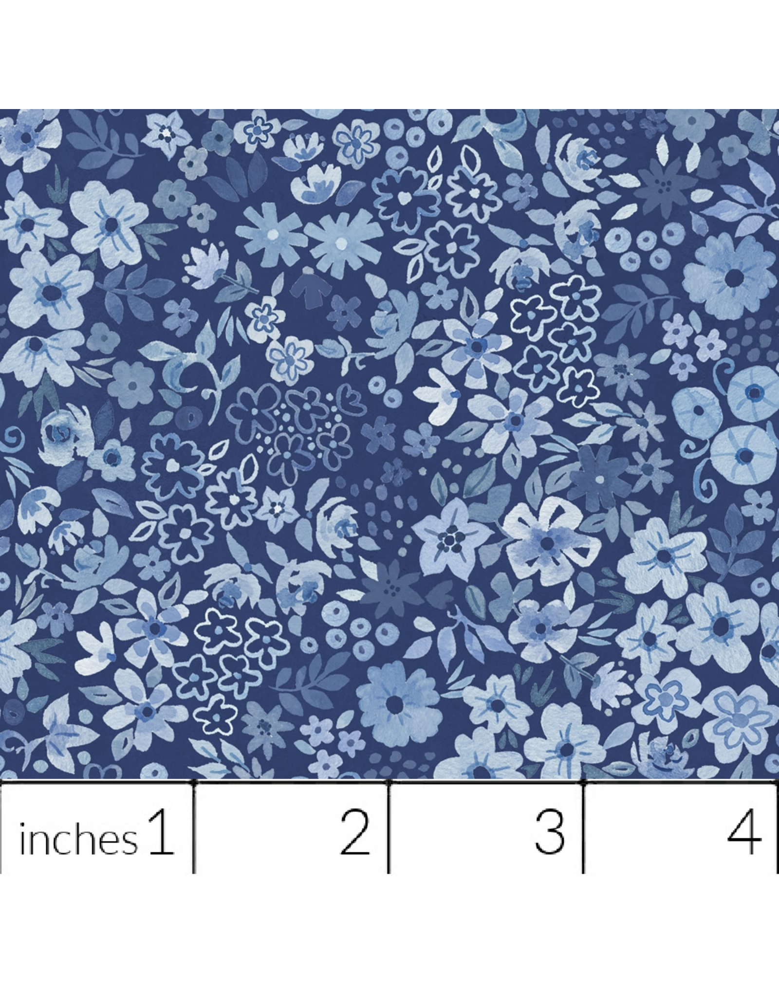 PD's White Owl Textiles Collection Florette in Chambray, Dinner Napkin