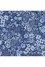 White Owl Textiles Florette in Chambray, Fabric Half-Yards