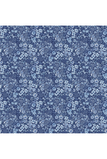 White Owl Textiles Florette in Chambray, Fabric Half-Yards