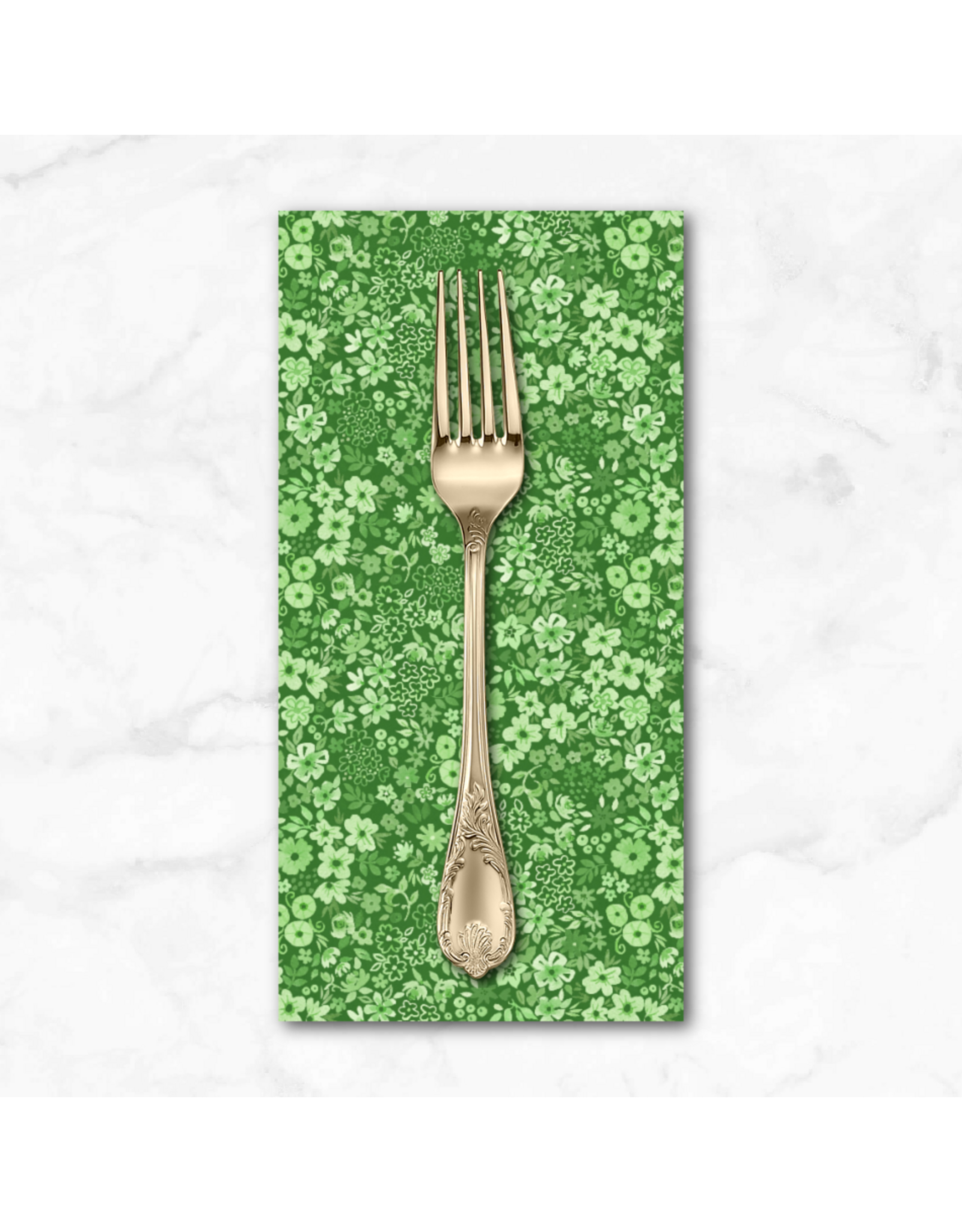PD's White Owl Textiles Collection Florette in Clover, Dinner Napkin