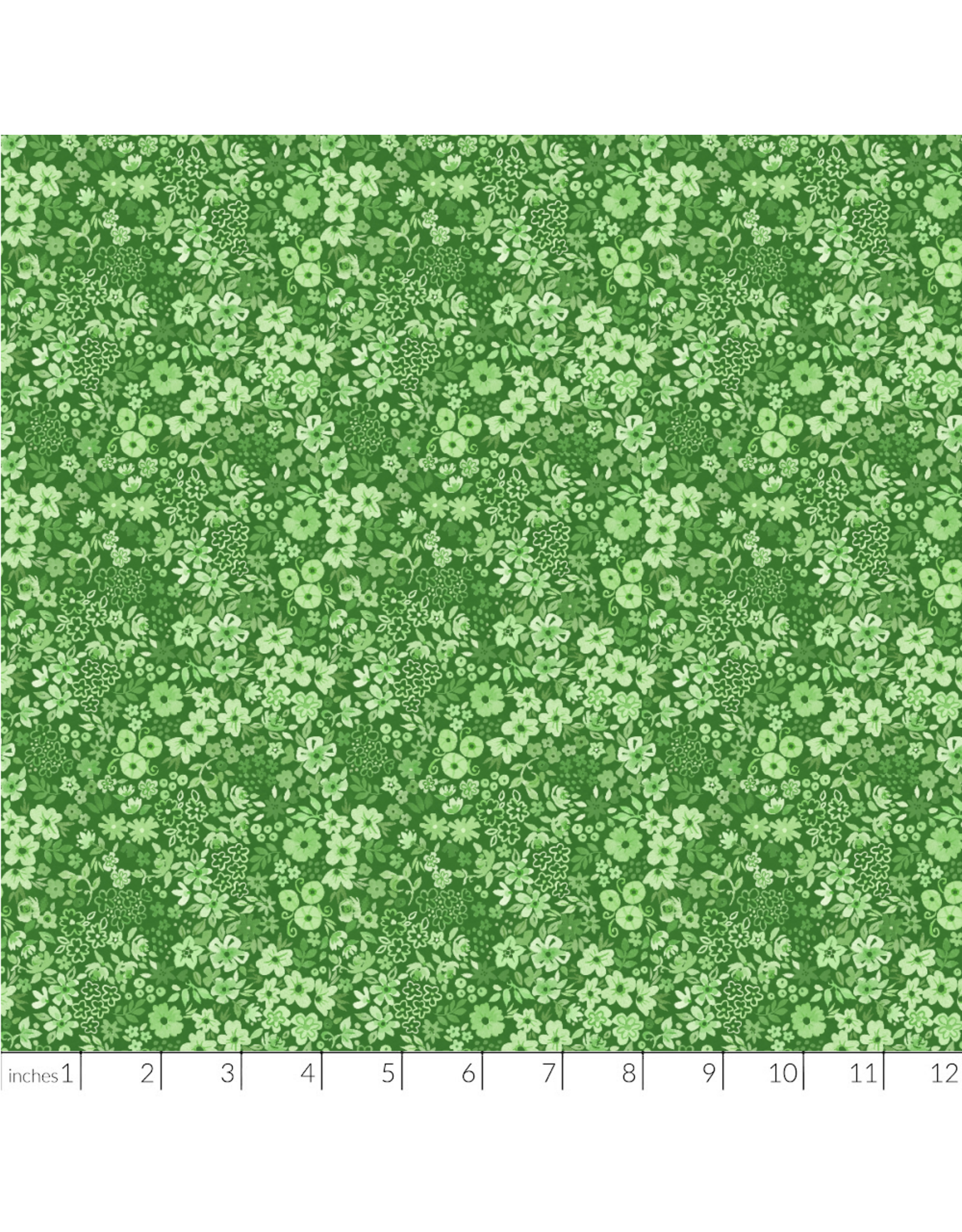 PD's White Owl Textiles Collection Florette in Clover, Dinner Napkin