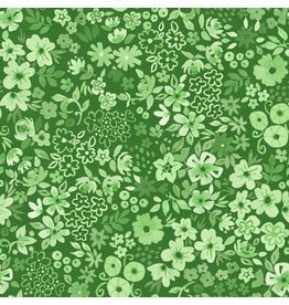 White Owl Textiles Florette in Clover, Fabric Half-Yards