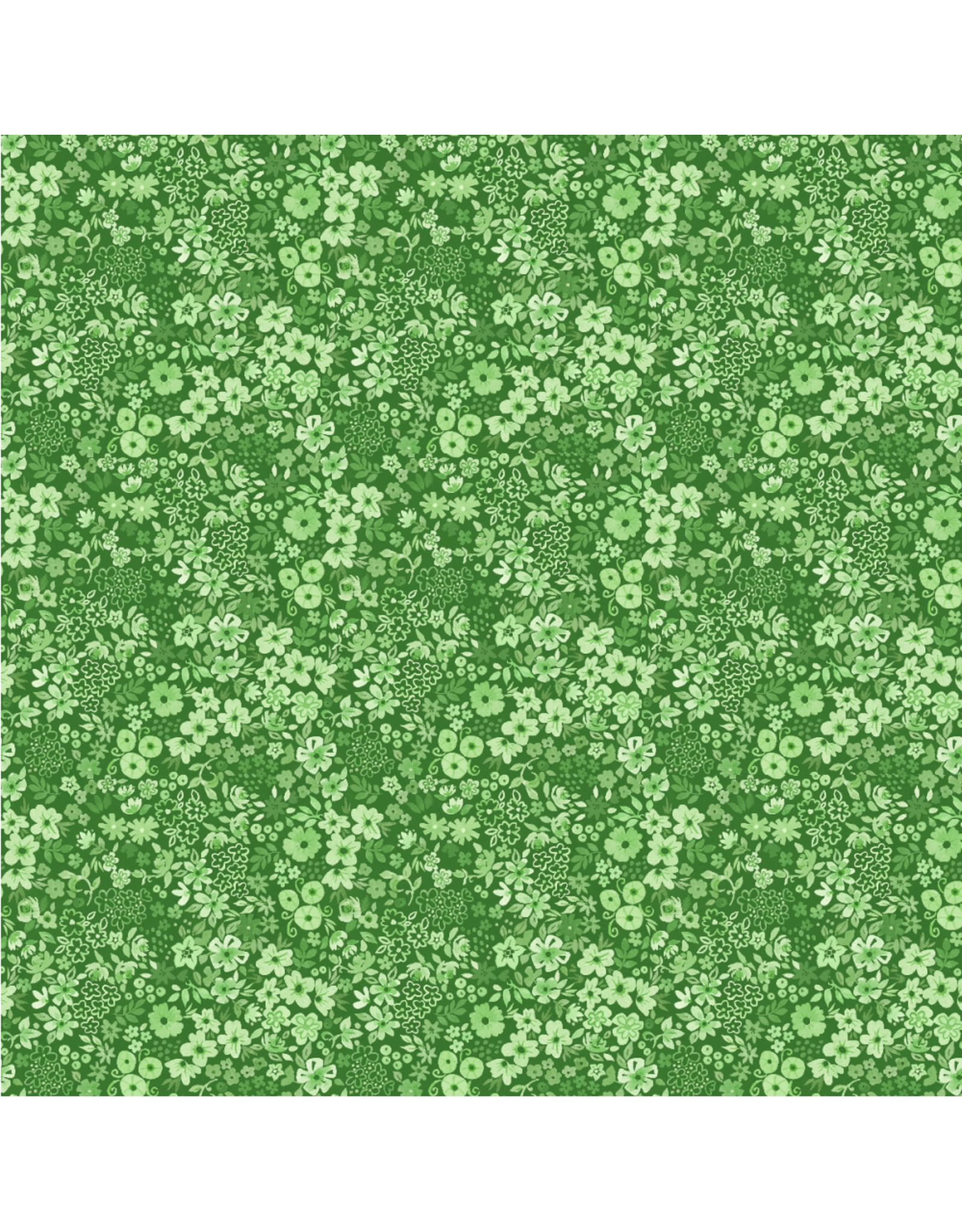 White Owl Textiles Florette in Clover, Fabric Half-Yards