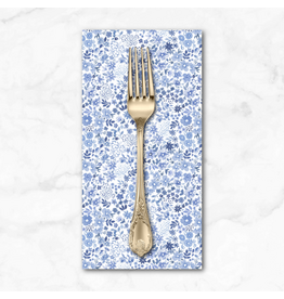 PD's White Owl Textiles Collection Florette in Light Denim, Dinner Napkin