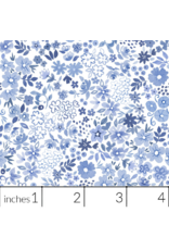 PD's White Owl Textiles Collection Florette in Light Denim, Dinner Napkin