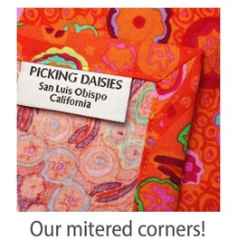PD's White Owl Textiles Collection Florette in Tangerine, Dinner Napkin