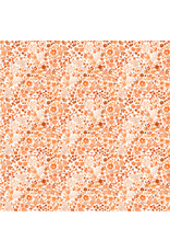 White Owl Textiles Florette in Tangerine, Fabric Half-Yards