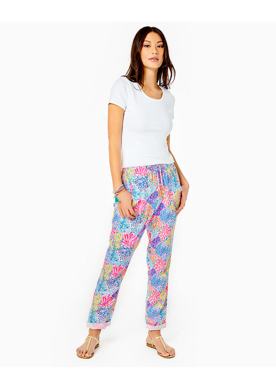 Lilly Pulitzer 31" Taron Mid-Rise Linen Pant