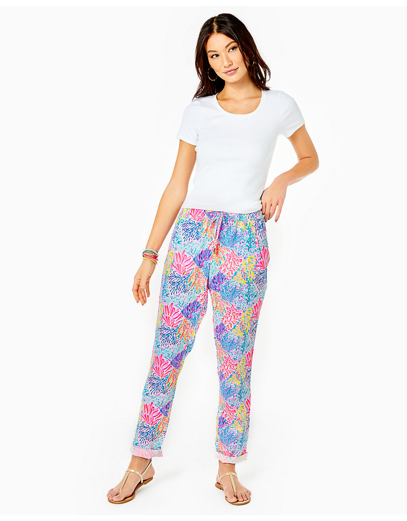 Lilly Pulitzer 31" Taron Mid-Rise Linen Pant
