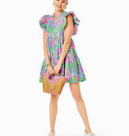 Lilly Pulitzer Aldena Ruffle Sleeve Cotton Dress