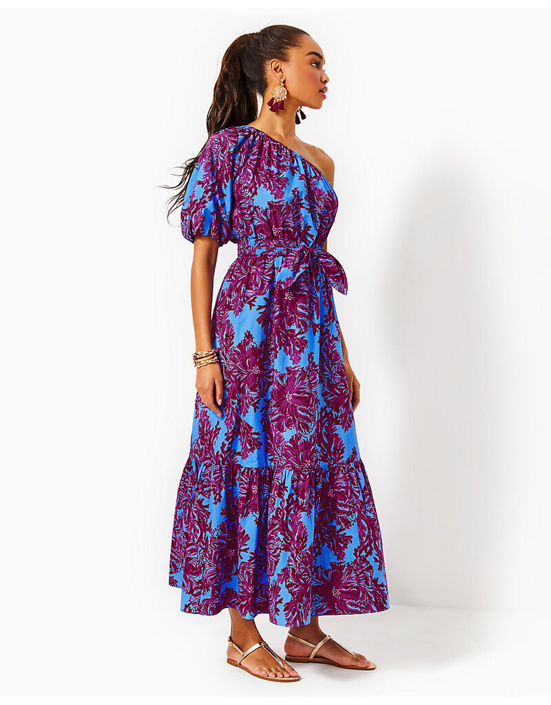 Lilly Pulitzer Zelalynn One Shoulder Cotton Maxi Dress