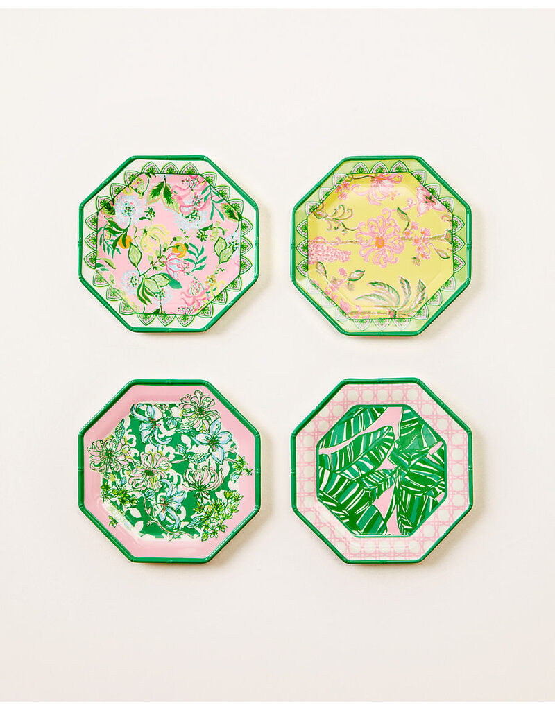 Lilly Pulitzer Printed Melamine Appetizer Plate Variety Set