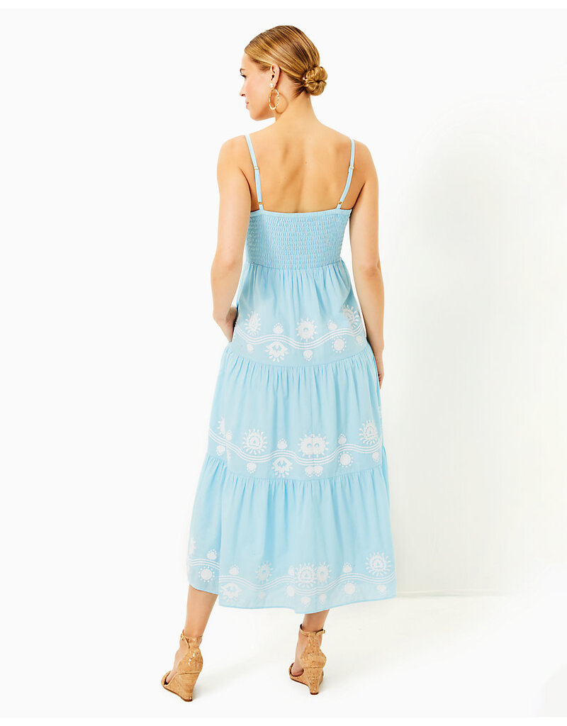 Lilly Pulitzer Aviry Embroidered Cotton Midi Dress
