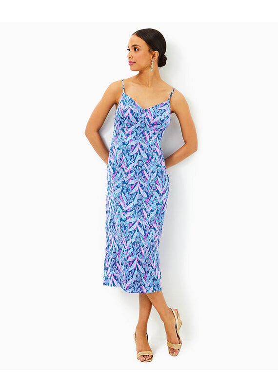 Lilly Pulitzer Keana Satin Midi Slip Dress