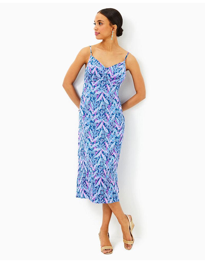 Lilly Pulitzer Keana Satin Midi Slip Dress