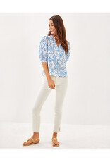Lilly Pulitzer Mialeigh Elbow Sleeve Linen Print Top