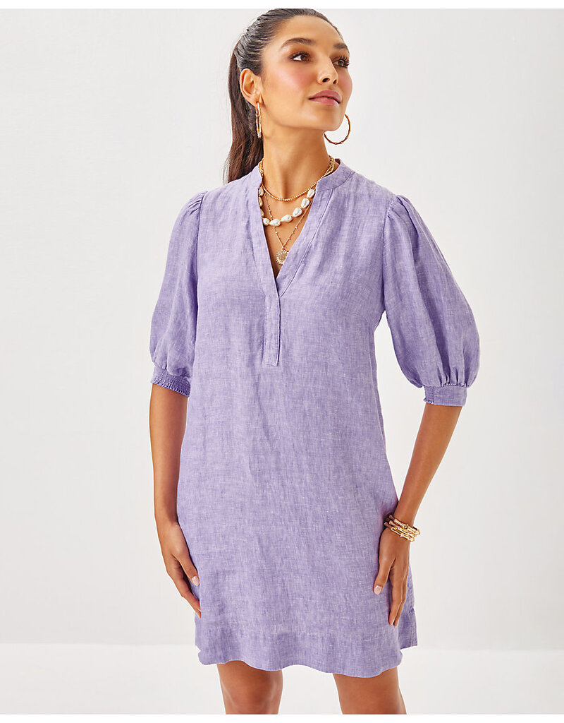 Lilly Pulitzer Mialeigh Elbow Sleeve Linen Dress