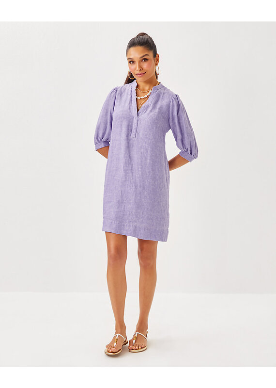 Lilly Pulitzer Mialeigh Elbow Sleeve Linen Dress