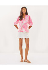 Lilly Pulitzer Mialeigh Elbow Sleeve Linen Print Top