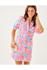 Lilly Pulitzer Mialeigh Elbow Sleeve Linen Printed  Dress