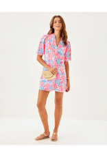 Lilly Pulitzer Mialeigh Elbow Sleeve Linen Printed  Dress