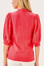 Lilly Pulitzer Mialeigh Elbow Sleeve Linen Top