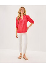 Lilly Pulitzer Mialeigh Elbow Sleeve Linen Top