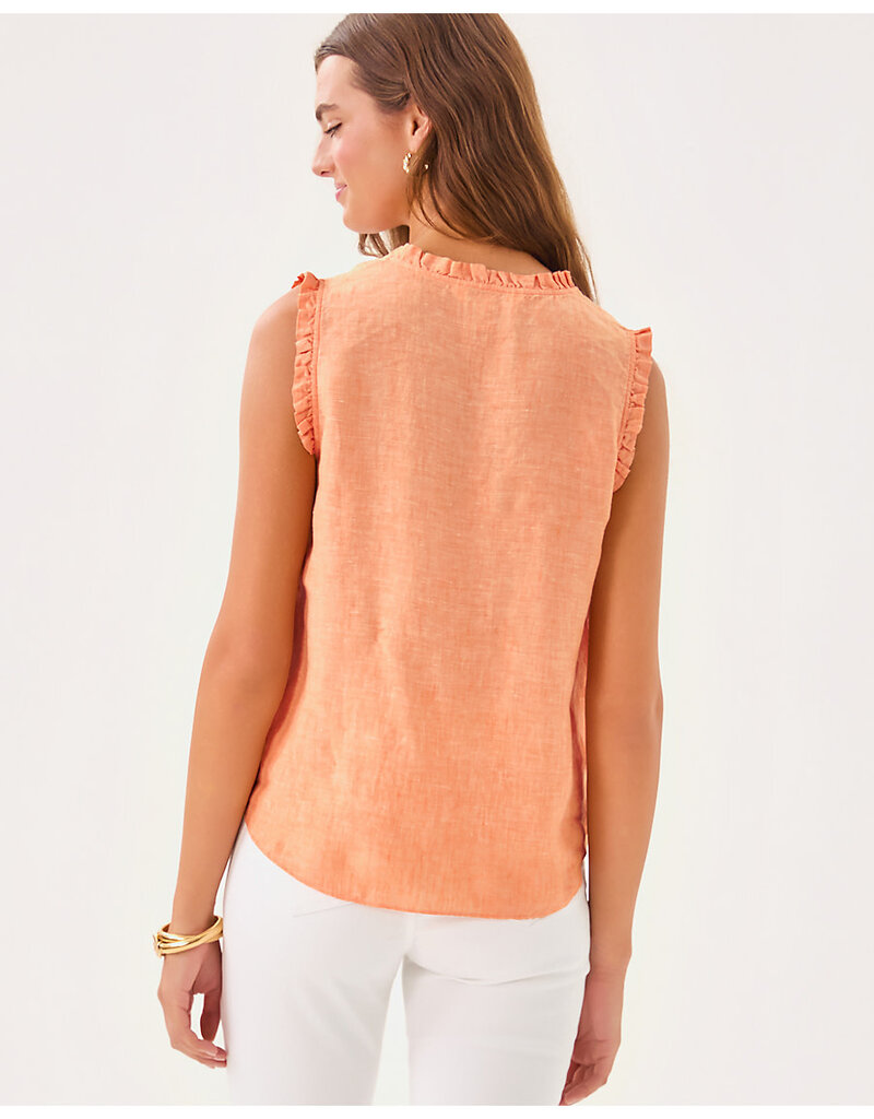 Lilly Pulitzer Kavalla Sleeveless Ruffle Top