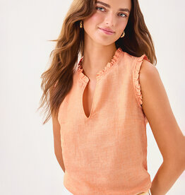 Lilly Pulitzer Kavalla Sleeveless Ruffle Top