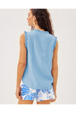 Lilly Pulitzer Kavalla Sleeveless Ruffle Top