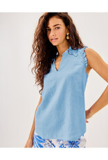 Lilly Pulitzer Kavalla Sleeveless Ruffle Top