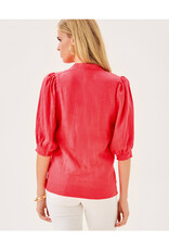 Lilly Pulitzer Mialeigh Elbow Sleeve Linen Top