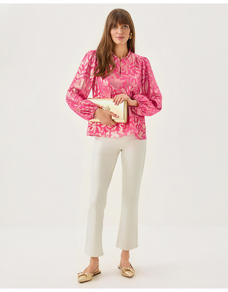 Lilly Pulitzer Giana Long Sleeve Silk Top