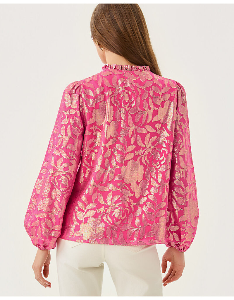 Lilly Pulitzer Giana Long Sleeve Silk Top