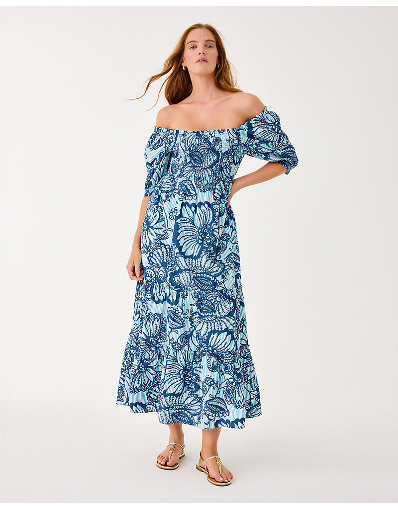 Lilly Pulitzer Hadly Short Sleeve Smocked Maxi Dress