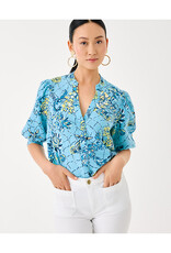 Lilly Pulitzer Mialeigh Elbow Sleeve Linen Print Top