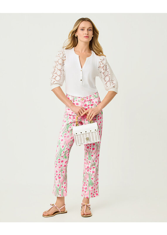 Lilly Pulitzer Annet High Rise Crop Flare Printed