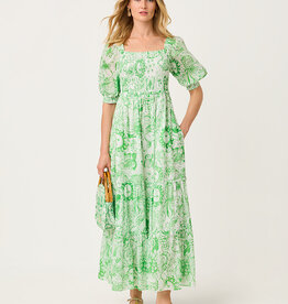 Lilly Pulitzer Hadley Short Sleeve Smocked Maxi Dress