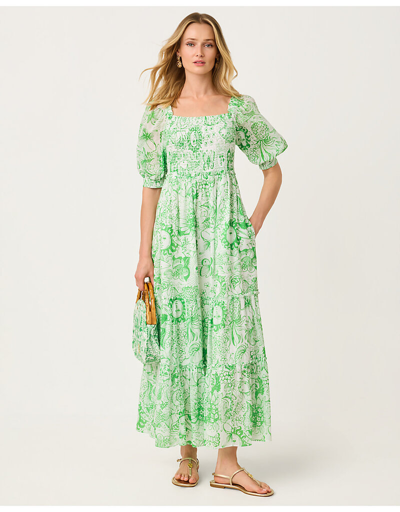 Lilly Pulitzer Hadley Short Sleeve Smocked Maxi Dress