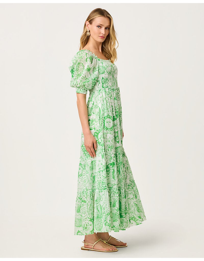Lilly Pulitzer Hadley Short Sleeve Smocked Maxi Dress