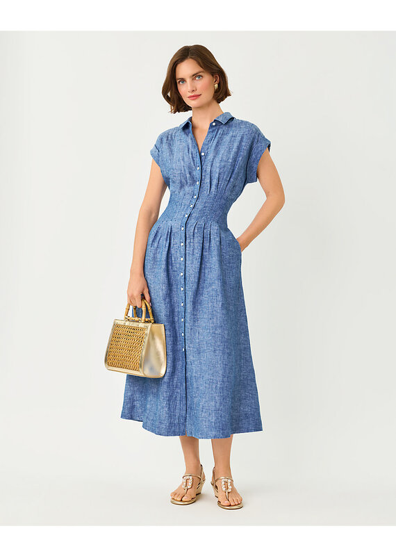 Lilly Pulitzer Tonya Linen Midi Shirtdress