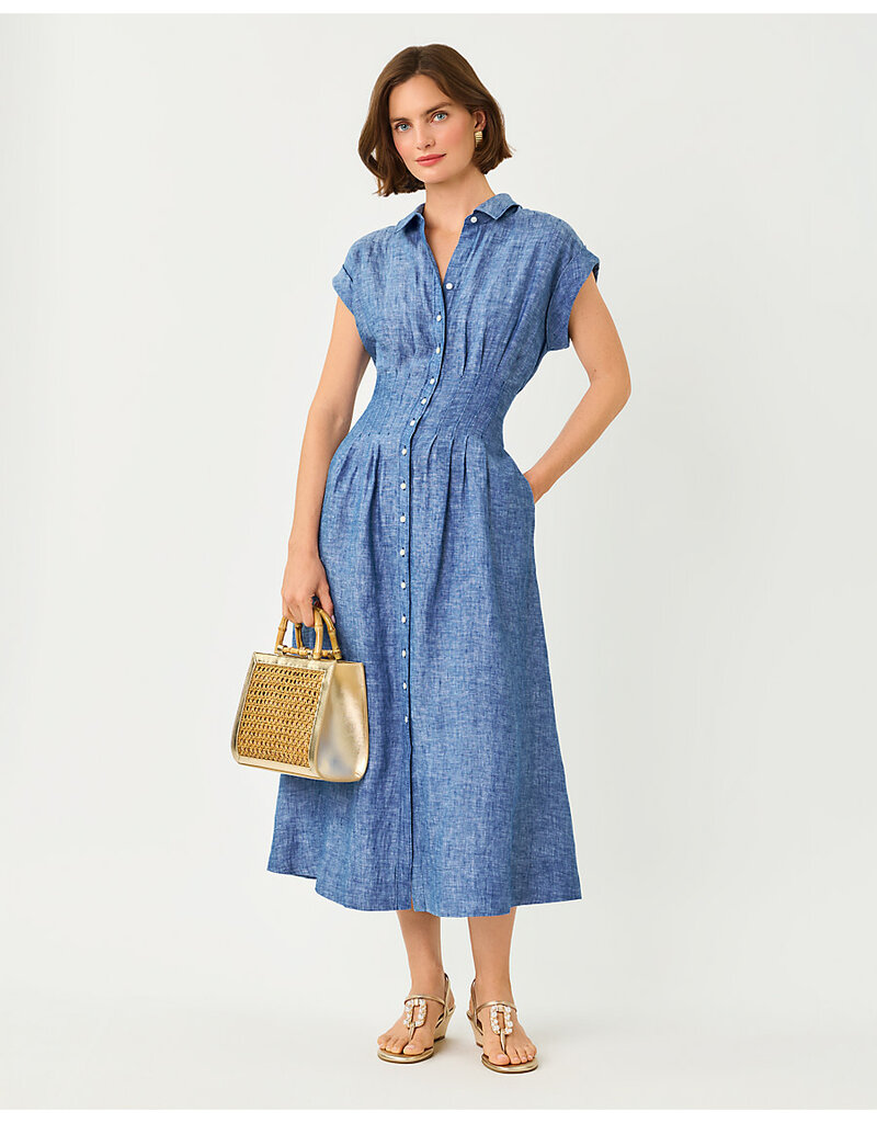 Lilly Pulitzer Tonya Linen Midi Shirtdress